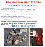 handicraftgrips New Rossi Small Frame Square Butt Revolver Grips Checkered Hardwood Handmade #Rsw15