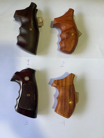 New Smith & Wesson S&W K/L K L Frame Round Butt Grips Hardwood Hard Wood Free Shipping by Thailand Post Estimated delivery 2-4 weeks. (Please let me know the selected number below picture)