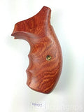 Smith & Wesson K/l Frame Round Butt Revolver Grips Hardwood Finger Groove Smooth Open Back Handmade #Krw35