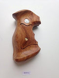 Smith & Wesson K/l Frame Square Butt Revolver Grips Hardwood Finger Groove Checkered Handmade #Ksw02