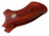 handicraftgrips New Smith & Wesson N Frame Square Butt Grips Diamond Checkered Hardwood Open Back