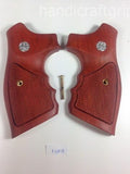 Smith & Wesson K/l Frame Square Butt Revolver Grips Hardwood Finger Groove Checkered Handmade #Ksw15