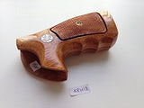 Smith & Wesson K/l Frame Round Butt Revolver Grips Hardwood Finger Groove Checkered Handmade #Krw13