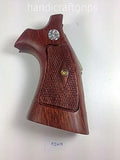 Smith & Wesson K/l Frame Square Butt Revolver Grips Hardwood Checkered Handmade #Ksw19