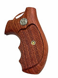 New Smith & Wesson S&w J Frame Round Butt Bodyguard Grips Checkered Hardwood Handmade #JRW02