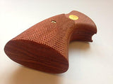 handicraftgrips New Grip for Colt Python Grips (I, E Frame) Checkered Hard Wood Medallions