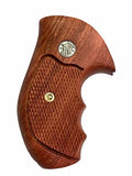 handicraftgrips New Smith & Wesson S&w J Frame Round Butt Bodyguard Grips Checkered Hardwood Handmade #JRW01