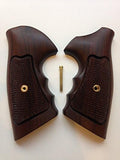 Rossi Small Frame Square Butt Revolver Grips Checkered Hardwood Handmade