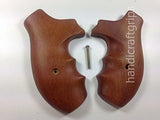 Smith & Wesson K/l Frame Round Butt Revolver Grips Hardwood Wood Finger Groove Smooth Open Back Handmade #Krw41
