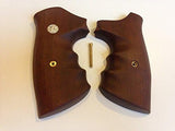 Smith & Wesson K/l Frame Square Butt Revolver Grips Hardwood Finger Groove Checkered Handmade