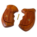 handicraftgrips Rossi Small Frame Round Butt Revolver Grips Checkered Hardwood Handmade