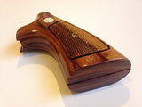 Smith & Wesson K/l Frame Square Butt Revolver Grips Hardwood Finger Groove Checkered Handmade