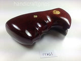 New Grip for Colt Python Grips (I, E Frame) Smooth Hardwood Gold Medallions Handmade #Pyw11