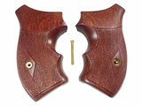 New Smith & Wesson K/l Frame Round Butt Revolver Grips Open Back Hardwood Finger Groove Checkered Handmade Beautiful Sport for Men Birthday Gift #Krw45