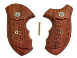 handicraftgrips New Smith & Wesson S&w J Frame Round Butt Bodyguard Grips Checkered Hardwood Handmade #JRW01