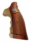 Smith & Wesson K/l Frame Square Butt Revolver Grips Hardwood Checkered Openback Handmade #Ksw32