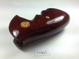 New Grip for Colt Python Grips (I, E Frame) Smooth Hardwood Gold Medallions Handmade #Pyw11