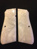 New Browning High Power Hp Grips Smooth White Pearl Color Polymer Resin Handmade