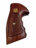 handicraftgrips New Colt Python Grips I/E Frame Checkered Hardwood Handmade Gold Medallions #Pyw12