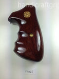 New Grip for Colt Python Grips (I, E Frame) Smooth Hardwood Gold Medallions Handmade #Pyw11