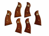 Smith & Wesson K/l Frame Square Butt Revolver Grips Hardwood Checkered Handmade #Ksw23