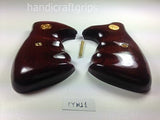 New Grip for Colt Python Grips (I, E Frame) Smooth Hardwood Gold Medallions Handmade #Pyw11