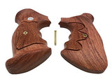 handicraftgrips NRW25## New Smith & Wesson S&W N Frame Round Butt Grips 22 25 29 325 327 329 520 610 625 627 629 Hard Wood Handmade Engraved Checkered Finger Groove Handcraft Special Birthday Gift