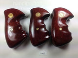 New Grip for Colt Python Grips (I, E Frame) Smooth Hardwood Gold Medallions Handmade #Pyw11