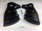 Smith & Wesson K/l Frame Round Butt Revolver Grips Hardwood Finger Groove Smooth Handmade #Krw20