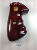 New Grip for Colt Python Grips (I, E Frame) Smooth Hardwood Gold Medallions Handmade #Pyw11