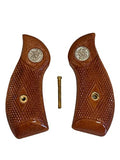 New Smith & Wesson S&w J Frame Round Butt Bodyguard Grips Checkered Hardwood Handmade #JRW06