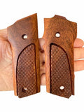 handicraftgrips New Smith and Wesson S&W Model 59 459 659 9 Mm Grips Hardwood Checkered Handmade #S5W04