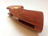 handicraftgrips New Grip for Colt Python Grips (I, E Frame) Checkered Hard Wood Medallions