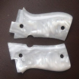 handicraftgrips New Beretta 81 and 84 F/fs .380 White Pearl Color Polymer Resin Handmade