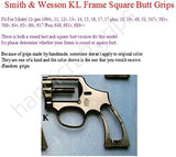 Ksw38 ## New Smith & Wesson K/L S&W K L Frame Square Butt Revolver Grips Hardwood Hard Wood Finger Groove Checkered Handmade Handcraft Silver Medallions Sport for Men Birthday Gift by Handicraftgrips