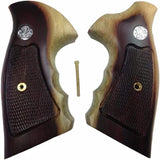 Smith & Wesson K/l Frame Square Butt Revolver Grips Hardwood Checkered Openback Handmade #Ksw33