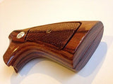 Smith & Wesson K/l Frame Square Butt Revolver Grips Hardwood Finger Groove Checkered Handmade