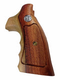 Smith & Wesson K/l Frame Square Butt Revolver Grips Hardwood Checkered Openback Handmade #Ksw32