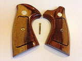 Smith & Wesson K/l Frame Square Butt Revolver Grips Hardwood Finger Groove Checkered Handmade