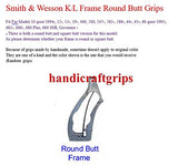 New Smith & Wesson K/l Frame Round Butt Revolver Grips Open Back Hardwood Finger Groove Checkered Handmade Beautiful Sport for Men Birthday Gift #Krw45