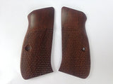 New Cz 75 Cz 85 Compact Size Grips Checkered Hardwood Handmade