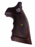 Smith & Wesson K/l Frame Square Butt Revolver Grips Hardwood Checkered Openback Handmade #Ksw31