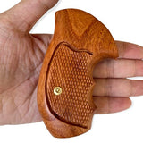 handicraftgrips Rossi Small Frame Round Butt Revolver Grips Checkered Hardwood Handmade