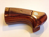 Smith & Wesson K/l Frame Square Butt Revolver Grips Hardwood Finger Groove Checkered Handmade