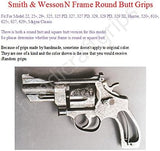 handicraftgrips NRW16## New Smith & Wesson S&W N Frame Round Butt Grips 22 25 29 325 327 329 520 610 625 627 629 Hard Wood Handmade Engraved Checkered Finger Groove Handcraft Special Birthday Gift