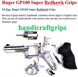 handicraftgrips New Ruger GP100 Super Redhawk Grips Smooth Hardwood Wood Finger Groove Handmade #GPW07