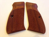 New Cz 75 Cz 85 Compact Size Grips Checkered Hardwood Handmade