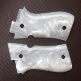 handicraftgrips New Beretta 81 and 84 F/fs .380 White Pearl Color Polymer Resin Handmade