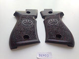 handicraftgrips New Beretta 81 and 84 F/fs .380 Hardwood Checkered Engraved Lazer Handmade #B8w03