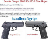 New Beretta Cougar 8000 8045 Full Size Grips FULL SIZE Hardwood Wood Smooth Handmade #BCFW02